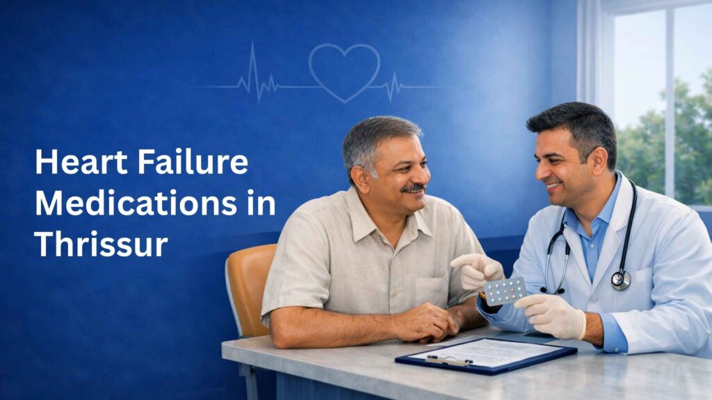 Heart failure medications in Thrissur consultation with doctor explaining treatment to patient